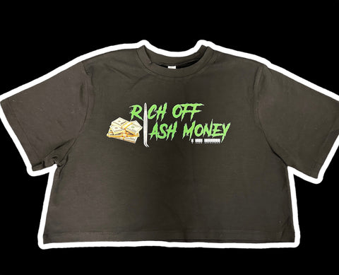 Rich Off Lashes Crop Tee